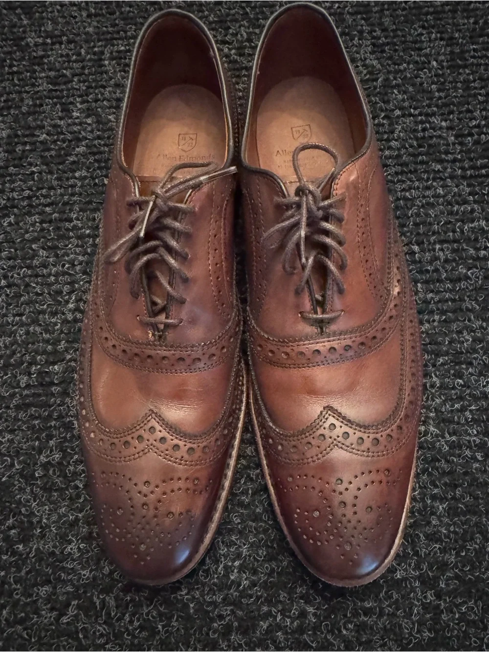 Allen Edmonds McAllister Wingtip Oxford Sz 11 2A Dark Chili Handcrafted In USA